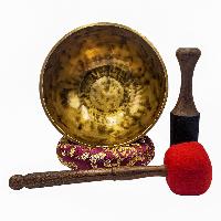 [handmade Singing Bowls], Buddhist Hand Beaten, Antique Finishing, [select Accessories]