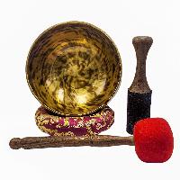 [handmade Singing Bowls], Buddhist Hand Beaten, Antique Finishing, [select Accessories]