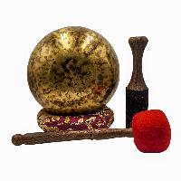 [handmade Singing Bowls], Buddhist Hand Beaten, Antique Finishing, [select Accessories]