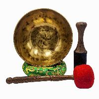 [handmade Singing Bowls], Buddhist Hand Beaten, Antique Finishing, [select Accessories]