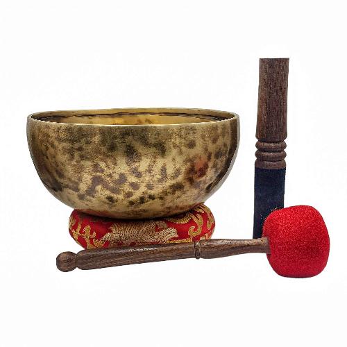 [handmade Singing Bowls], Buddhist Hand Beaten, Antique Finishing, [select Accessories]