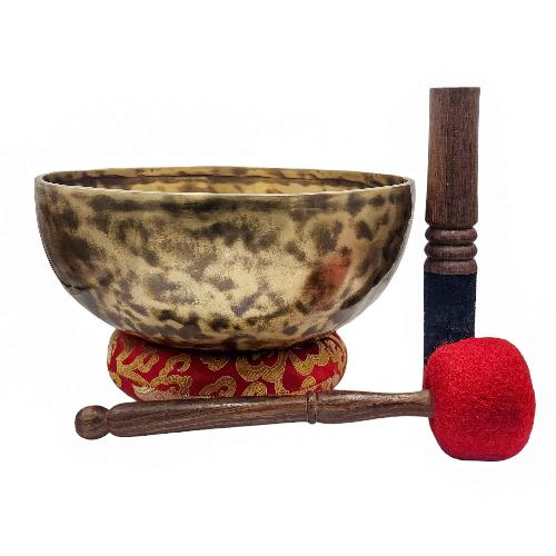 [handmade Singing Bowls], Buddhist Hand Beaten, Antique Finishing, [select Accessories]