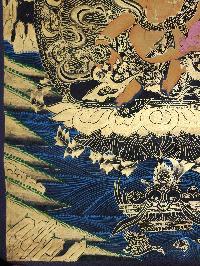 Yellow Jambhala Thangka, Buddhist Traditional Painting, Hand Painted