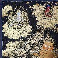 Jambhala: Namtose Thangka, Buddhist Traditional Painting, Hand Painted