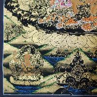 Jambhala: Namtose Thangka, Buddhist Traditional Painting, Hand Painted