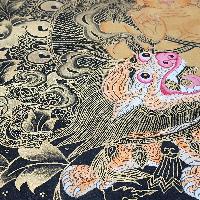 Jambhala: Namtose Thangka, Buddhist Traditional Painting, Hand Painted