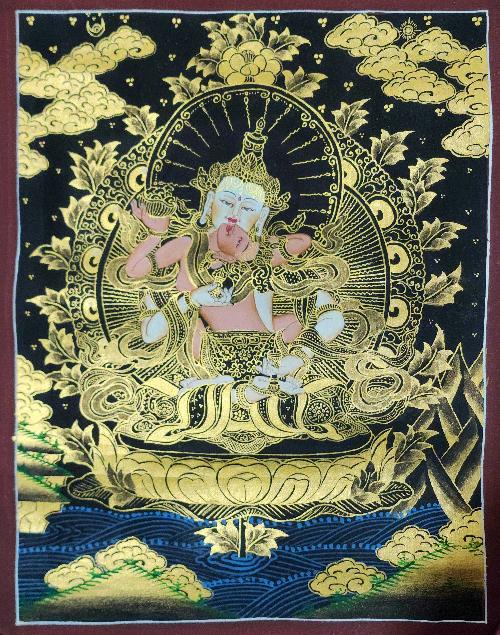Vajrasattva Thangka, Buddhist Traditional Painting, Hand Painted