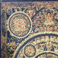 Mantra Mandala Thangka, Buddhist Traditional Painting, Hand Painted