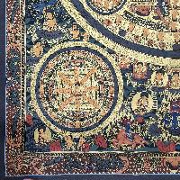 Mantra Mandala Thangka, Buddhist Traditional Painting, Hand Painted