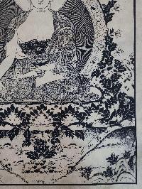 Shakyamuni Buddha Paper Thangka, Buddhist Traditional Painting, Hand Painted