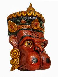 [hanuman], Handmade Wooden Mask, Wall Hanging, [painted], Poplar Wood