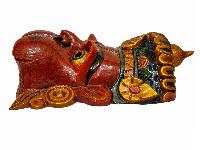 [hanuman], Handmade Wooden Mask, Wall Hanging, [painted], Poplar Wood