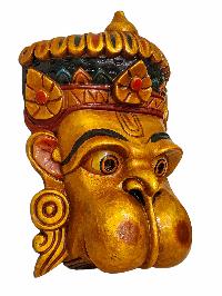 [hanuman], Handmade Wooden Mask, Wall Hanging, [painted], Poplar Wood