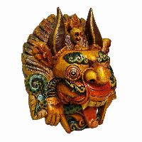 [cheppu], Handmade Wooden Mask, Wall Hanging, [painted], Poplar Wood