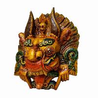 [cheppu], Handmade Wooden Mask, Wall Hanging, [painted], Poplar Wood
