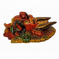 [cheppu], Handmade Wooden Mask, Wall Hanging, [painted], Poplar Wood