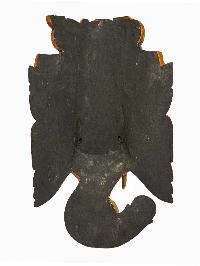 [ganesh], Handmade Wooden Mask, Wall Hanging, [painted], Poplar Wood