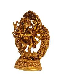 [ganesh], Buddhist Miniature Statue, [full Gold Plated]