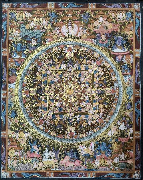 Mandala, Buddhist Traditional Painting, Hand Painted