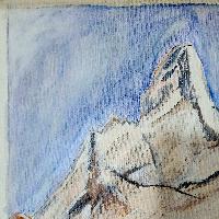 Mt. Ama Dablam [mt. Everest], Hand Painted
