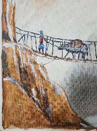 Mt. Ama Dablam [mt. Everest], Hand Painted