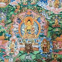 Buddha Life Story, Buddhist Traditional Painting, Hand Painted