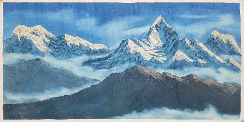 Mt. Ama Dablam [mt. Everest], Hand Painted