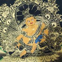 Yellow Jambhala, Buddhist Traditional Painting, Hand Painted