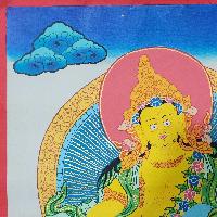 Yellow Jambhala, Buddhist Traditional Painting, Hand Painted