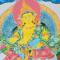Yellow Jambhala, Buddhist Traditional Painting, Hand Painted