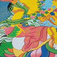 Yellow Jambhala, Buddhist Traditional Painting, Hand Painted