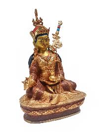 [padmasambhava], Buddhist Statue, [partly Gold Plated] With [face Painted]