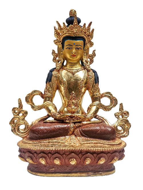 [aparimita], Buddhist Statue, [partly Gold Plated] With [face Painted]