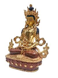 [aparimita], Buddhist Statue, [partly Gold Plated] With [face Painted]