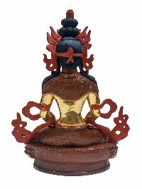 [aparimita], Buddhist Statue, [partly Gold Plated] With [face Painted]