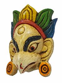 [garuda], Handmade Wooden Mask, Wall Hanging, [painted], Poplar Wood