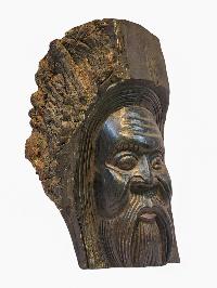 [baba Mask], Handmade Wooden Mask, Wall Hanging, [painted], Poplar Wood