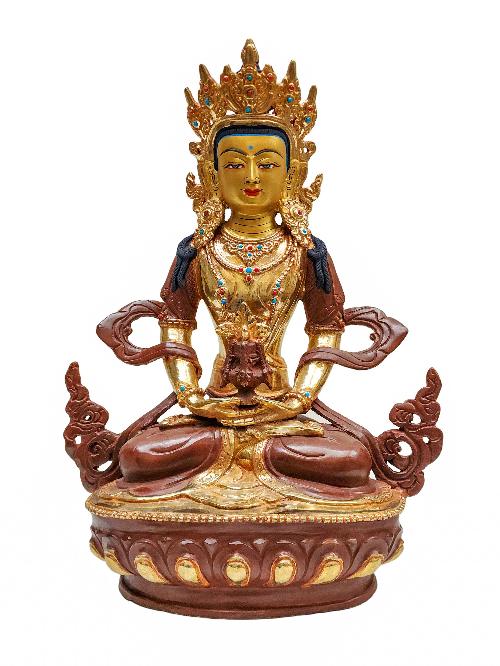 [aparimita], Buddhist Statue, [partly Gold Plated] With [face Painted]