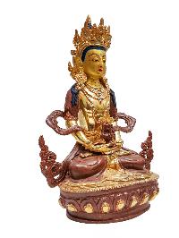 [aparimita], Buddhist Statue, [partly Gold Plated] With [face Painted]