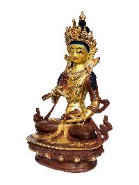 [vajrasattva] Buddhist Handmade Statue, [partly Gold Plated], Wtih [face Painted]