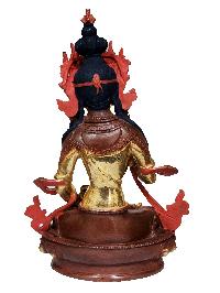[vajrasattva] Buddhist Handmade Statue, [partly Gold Plated], Wtih [face Painted]