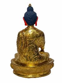[shakyamuni Buddha], Buddhist Handmade Statue, [face Painted] And [gold Plated]