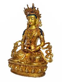 [aparimita], Buddhist Handmade Statue, [face Painted] And [gold Plated]