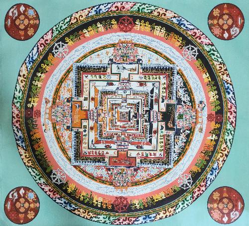 [kalachakra Mandala], Buddhist Traditional Painting, Hand Painted