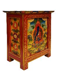 Tibetan Small Cabinet With One Door, [painted]