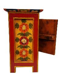 Tibetan Small Cabinet With One Door, [painted]