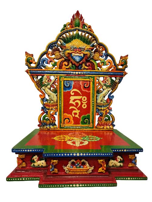 Wooden Altar [chesum] Base, Throne For Statue [traditional Color]