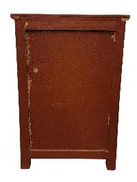 Tibetan Buddhist Cabinet With One Drawer And Onedoor, [painted]