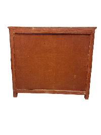 Tibetan Buddhist Cabinet With Three Drawer And One Door Cabinet, [painted]