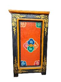 Tibetan Buddhist Cabinet With One Drawer And Two Door, [painted]